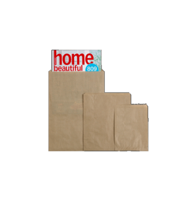  Brown Flat Paper Bags -