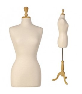 Fabric Bustform - Female - 10-12 to Thigh (White)