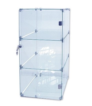 Glass Cube Showcase - 3 Level
