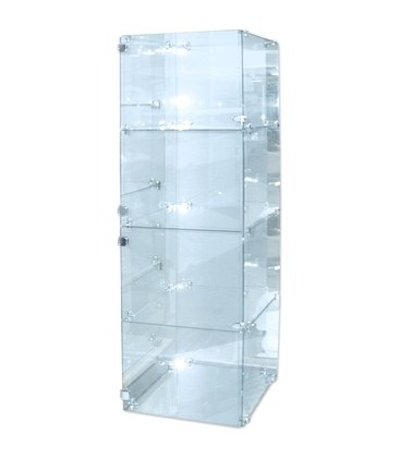 Glass Cube Showcase - 4 Level Tower