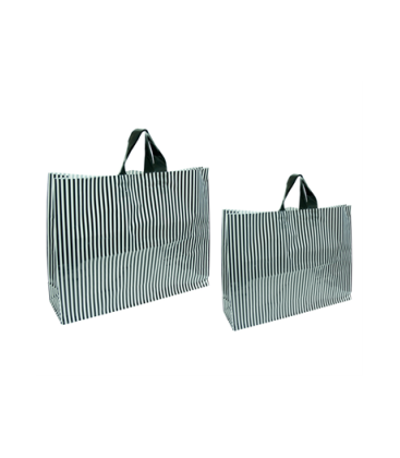 Flexi Loop Bags - Striped - Black & White
