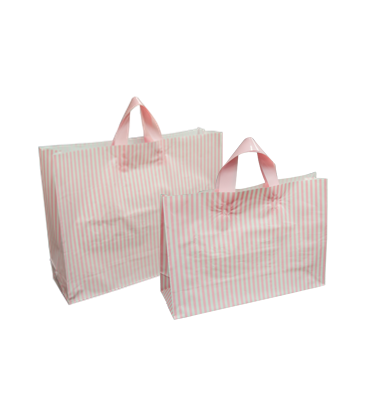 Flexi Loop Bags - Striped - Pink & White
