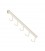 Angled Arm with 5 hooks to suit Rectangular Rail - White - 405mmL - made from 18 x 18mm Tube