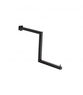 Stepped Arm to suit Rectangular Rail - Black - 372mmL - made from 18 x 18mm Tube