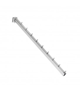 Waterfall Arm with 9 Pins to suit Rectangular Rail - Chrome - 460mmL - made from 18 x 18mm Tube