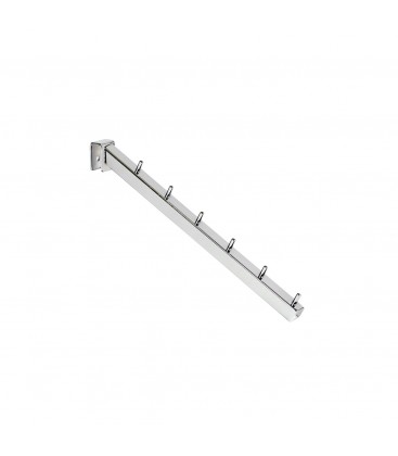 Waterfall Arm with 6 Pins to suit Rectangular Rail - Chrome - 310mmL - made form 18 x 18mm Tube