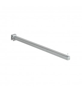 Straight Arm to suit Rectangular Rail - Satin Chrome - 400mmL - made from 18 x 18mm Tube