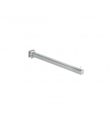 Straight Arm to suit Rectangular Rail - Satin Chrome - 300mmL - made from 18 x 18mm Tube