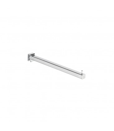 Straight Arm to suit Rectangular Rail - Chrome - 300mmL - made from 18 x 18mm Tube