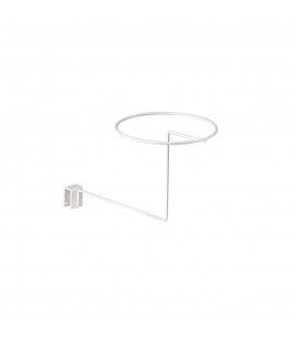 Hat Display - suit Backrail - White - 150mm Dia x 4mm Wire