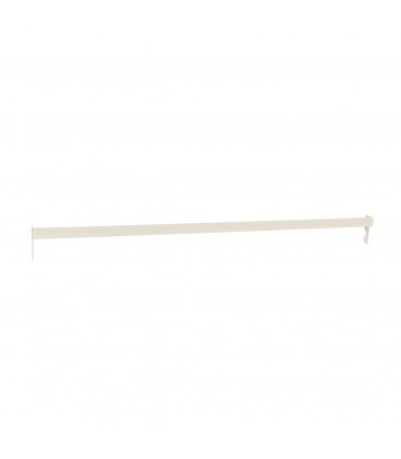 Backrail - Rectangular Section - White - suit 1200W. Bar: 12.7 W x 32mm H