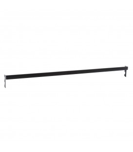 Backrail - Rectangular Section - Black - suit 1200W. Bar: 12.7 W x 32mm H