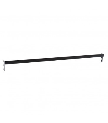Backrail - Rectangular Section - Black - suit 1200W. Bar: 12.7 W x 32mm H