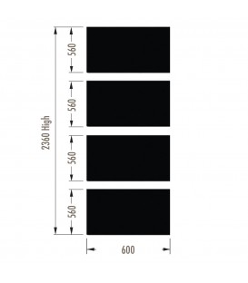 Infill Panels - Mesh - Black - suit 2380Hx600W Units (inc Panel Brackets)