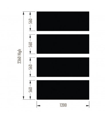Infill Panels - Slotwall - Ply - suit 2380Hx1200W Units (inc Panel Brackets)