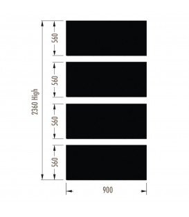 Infill Panels - Slotwall - White - suit 2380Hx900W Units (inc Panel Brackets)