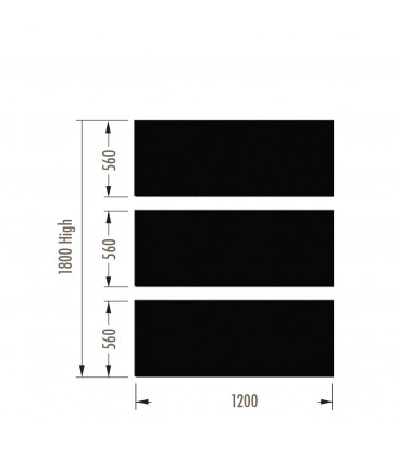 Infill Panels - Slotwall - White - suit 1800Hx1200W Units (inc Panel Brackets)