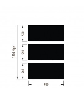 Infill Panels - Slotwall - White - suit 1800Hx900W Units (inc Panel Brackets)