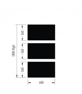 Infill Panels - Slotwall - White - suit 1800Hx600W Units (inc Panel Brackets)