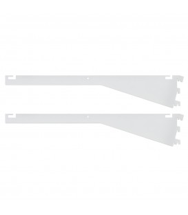 Fast Fit Dual Angle Shelf Bracket Set - White - 500mm