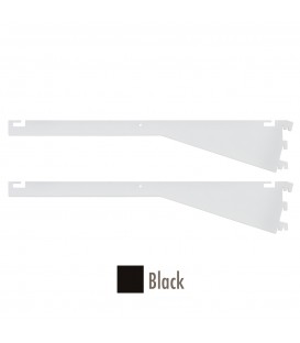 Fast Fit Dual Angle Shelf Bracket Set - Black - 500mm