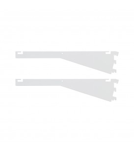 Fast Fit Dual Angle Shelf Bracket Set - White - 400mm