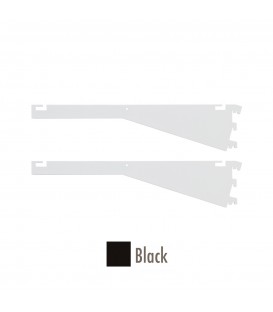 Fast Fit Dual Angle Shelf Bracket Set - Black - 400mm