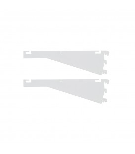 Fast Fit Dual Angle Shelf Bracket Set - White - 300mm