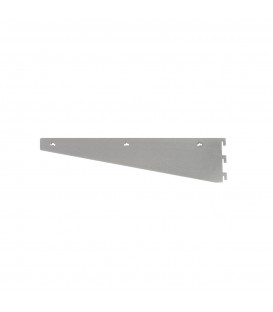 Heavy Duty Shelf Bracket Set - Satin Chrome - 400mm - inc Screws & Tool