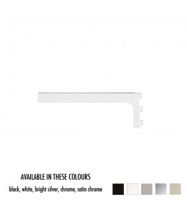 Shelf Bracket Set - suit Glass Shelves - White - 300mmD inc Screws & Tool