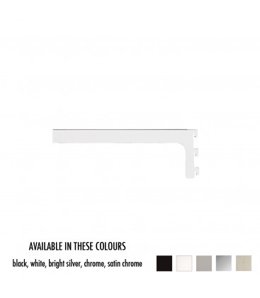 Shelf Bracket Set - suit Glass Shelves - White - 300mmD inc Screws & Tool