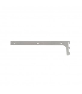 Shelf Bracket Set - 400mmL - Satin Chrome - inc Screws & Tool