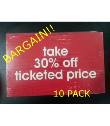 "Take 30% off" Display Card Pack