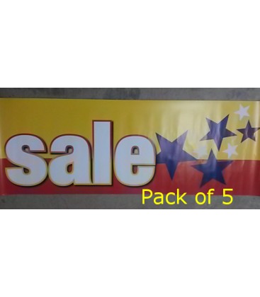 "Sale" with stars Small Paper Banner