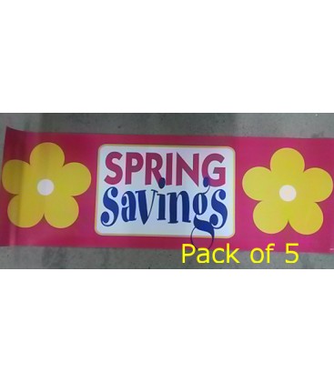 "Spring Savings" Large Paper Banner
