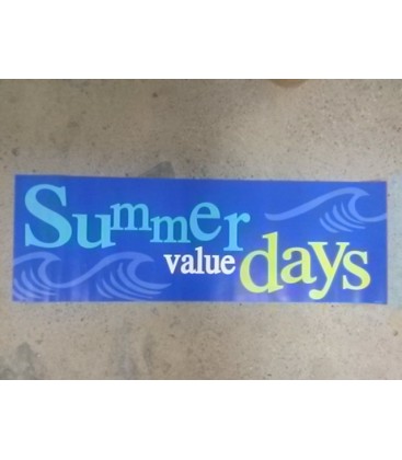 "Summer Value Days" Small Paper Banner