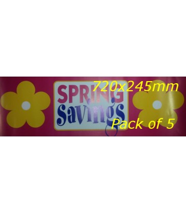 "Spring Savings" Small Paper Banner