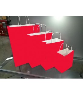 Red Paper Bags with Carry Handle