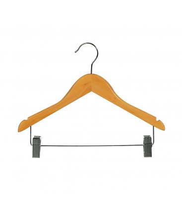 Hanger Child Timber with Rail and Clips 350mm wide Beech