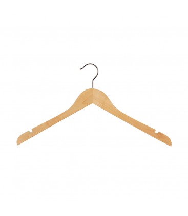 Hanger Skirt Shirt Timber with Notches 410mm wide Beech