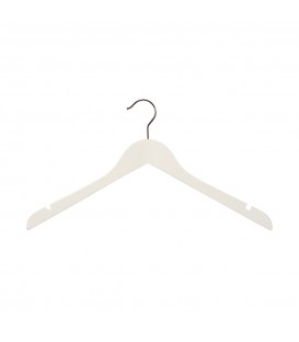 Hanger Shirt Timber with Notches 410mm wide White