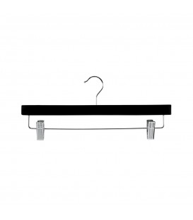 Hanger Clip Timber with Metal Clips 380mm wide Black