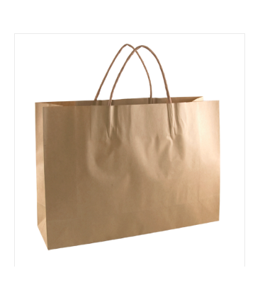 Brown small boutique Paper Carry Bag Portrait 