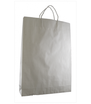 White  medium Paper Carry Bag Portrait 
