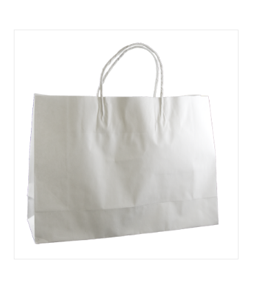 White small boutique Paper Carry Bag Portrait