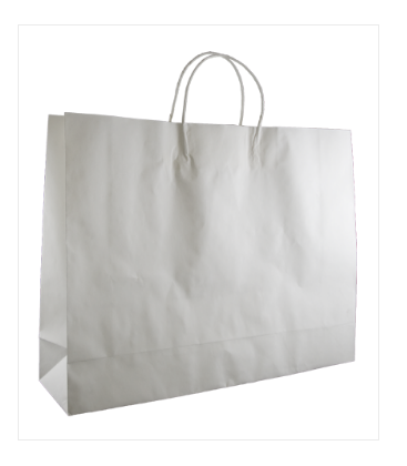 White  boutique Paper Carry Bag Portrait 