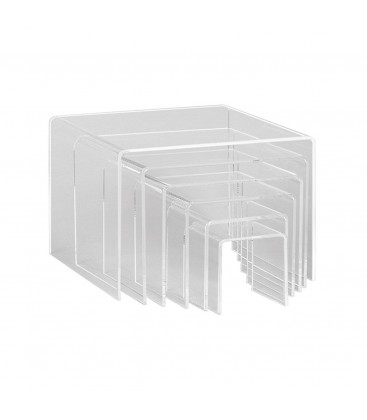 Riser Square Set of 6 Clear Acrylic