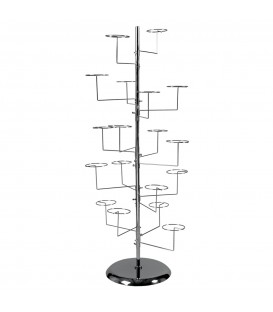 Hat Stand with 18 Hat Rings Chrome