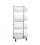 4 Tier Basket Single Sided Trolley Stand White