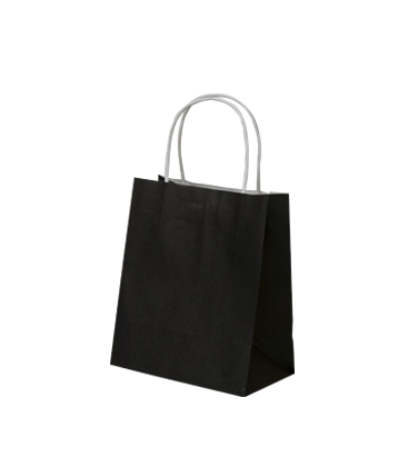 Black Paper Bags with Carry Handle